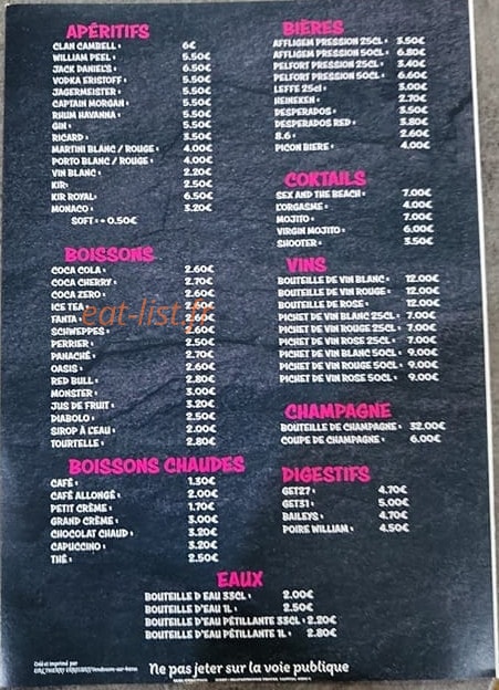 Chez B&S — carte page 4