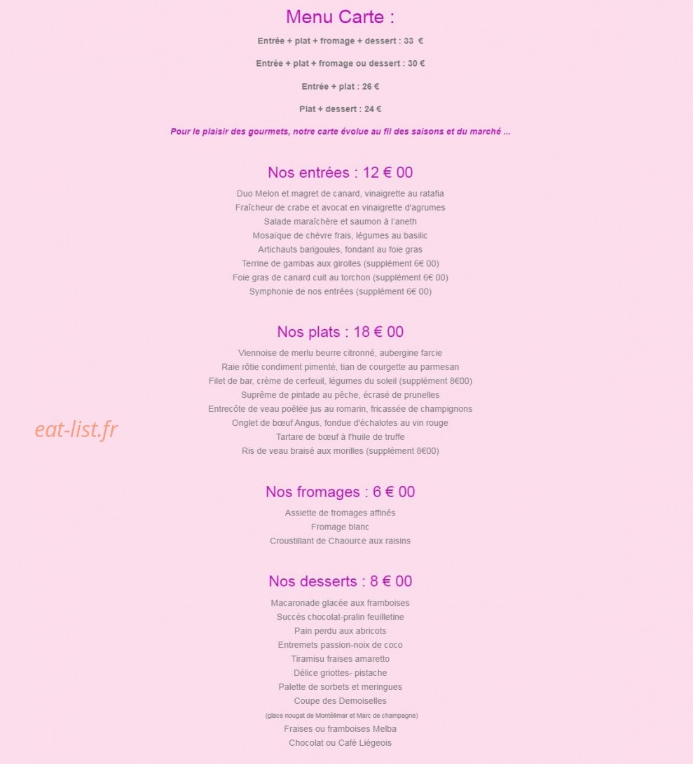 Les Demoiselles — carte page 1