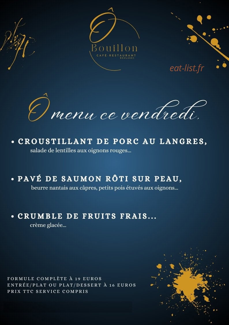 Ô Bouillon — carte page 1