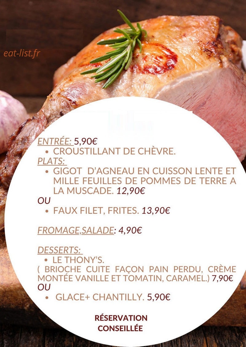 Chez Thony — carte page 1