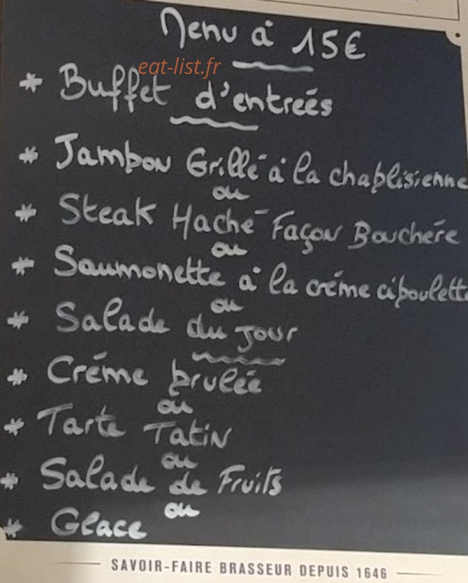 Au Relais de  Gumery — carte page 1