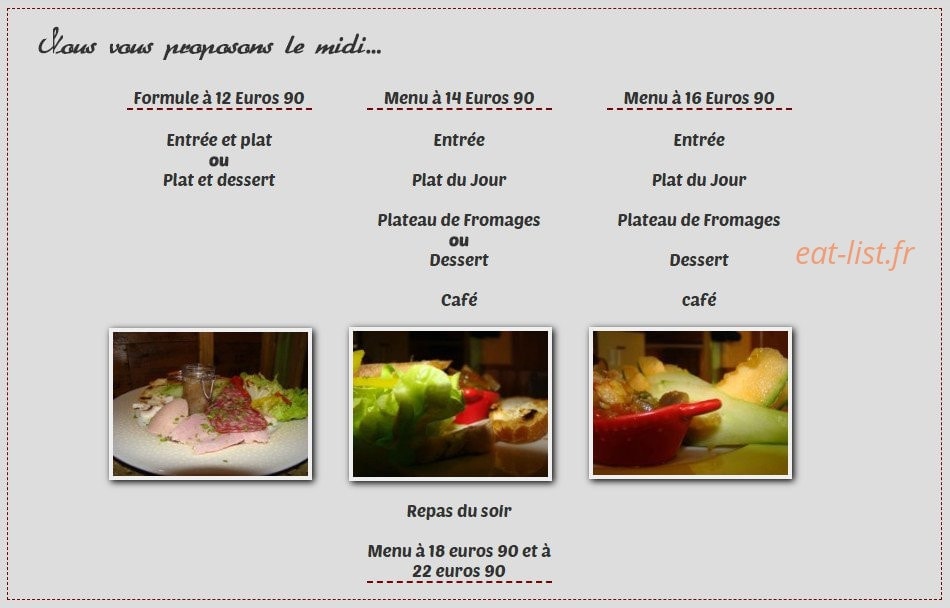 A la Belle Dame — carte page 1