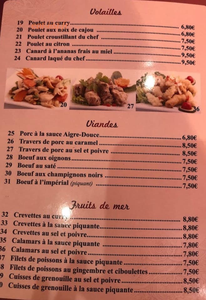 Chez Yang — carte page 4