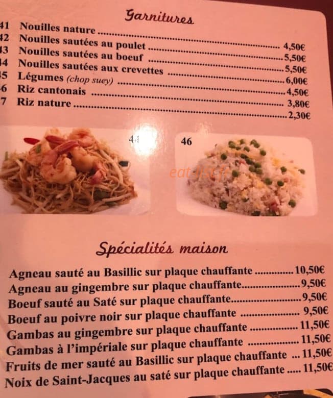 Chez Yang — carte page 3