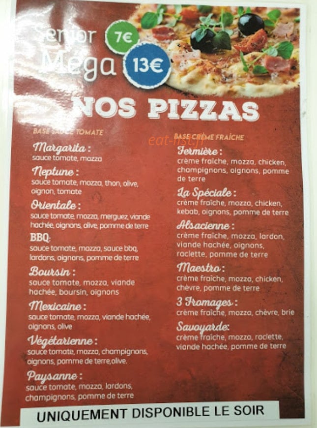 Carte et menu de Best of Lunch à Rosieres Pres Troyes — Les pizzas