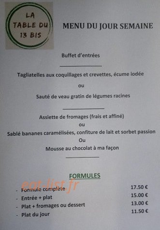 La table du 13 bis — carte page 2