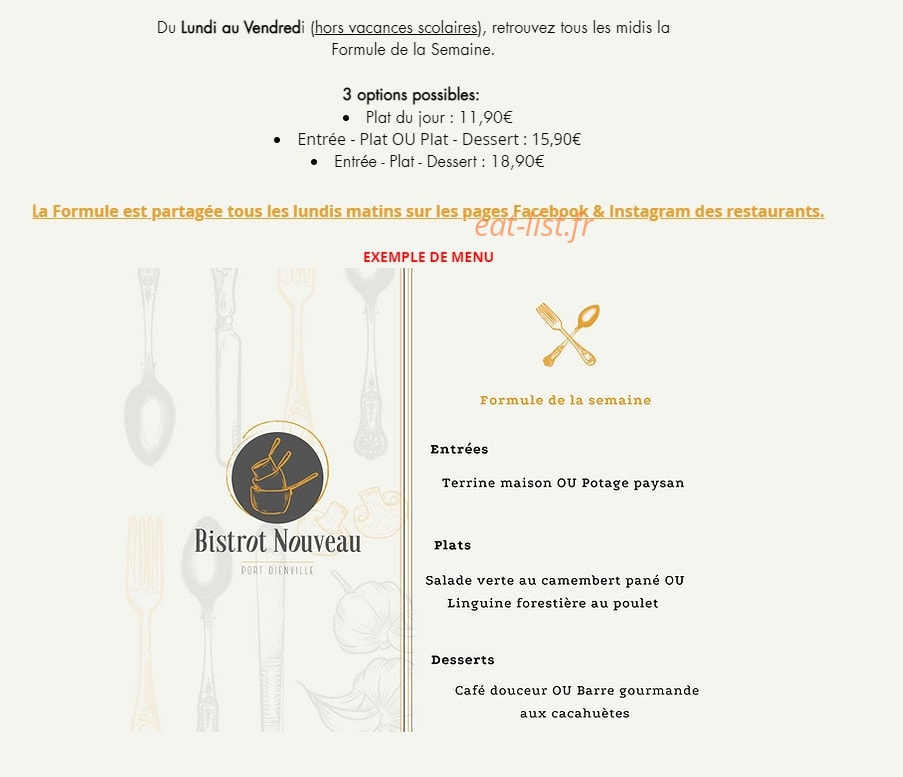Bistrot Nouveau — carte page 4