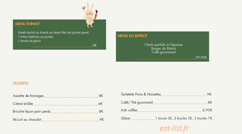 Bistrot Nouveau — carte page 3