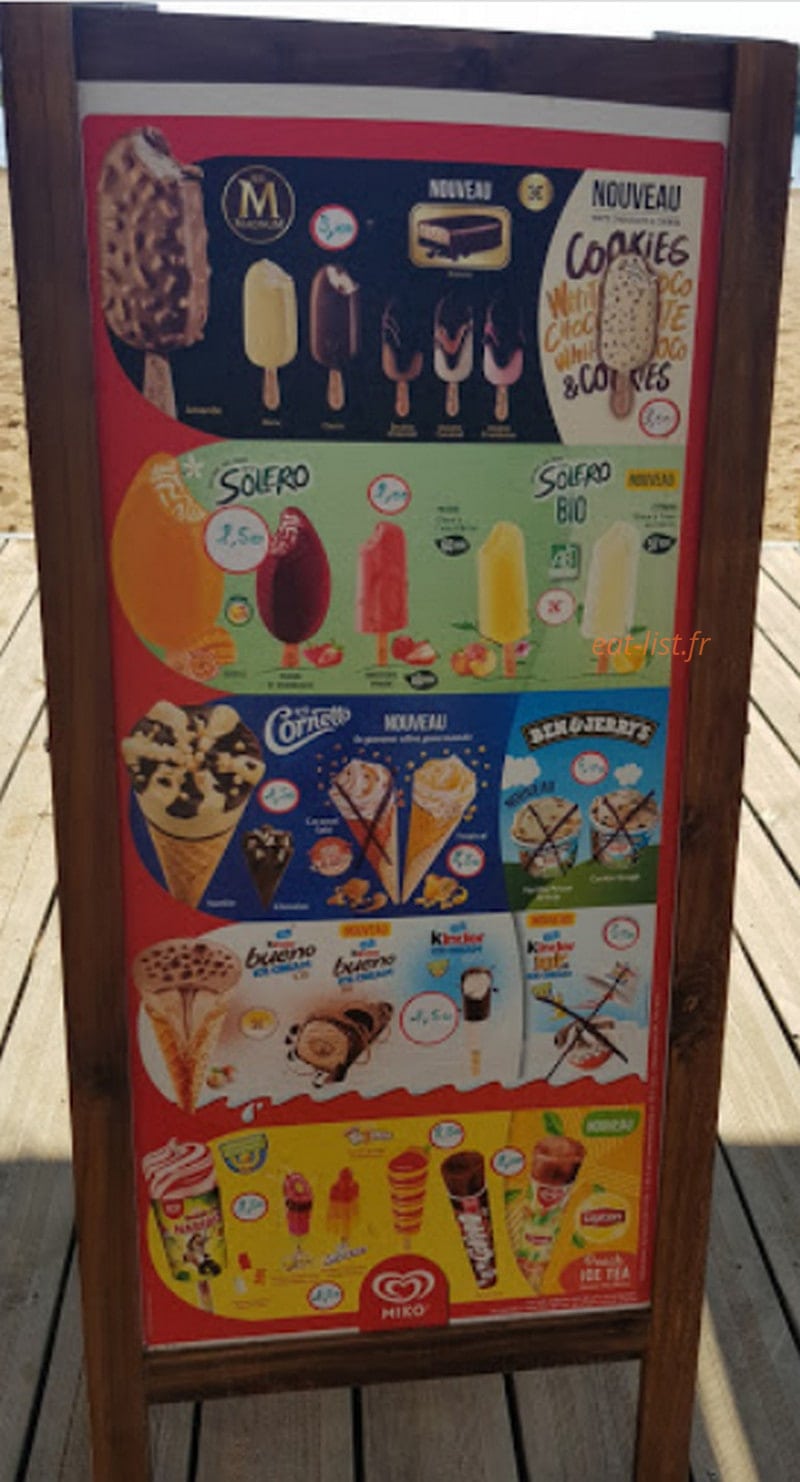 L'Oasis Snack Bar — carte page 1