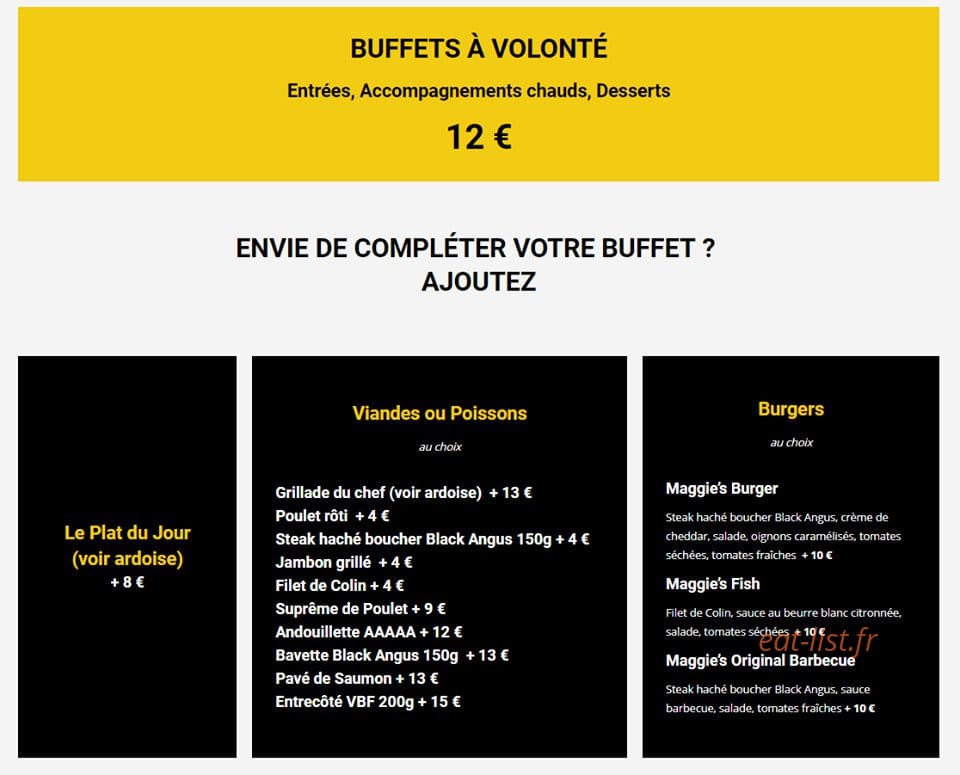 Maggie's — carte page 1