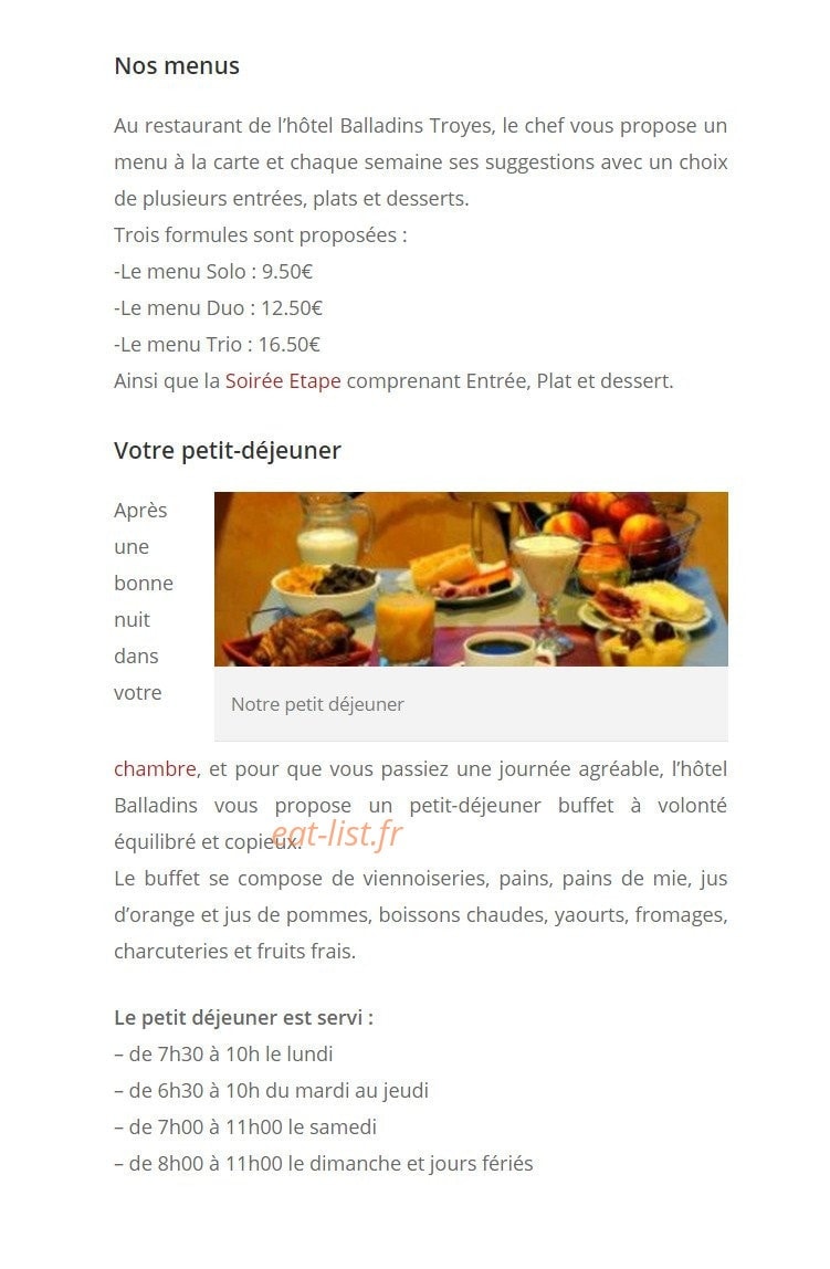 Balladins — carte page 2