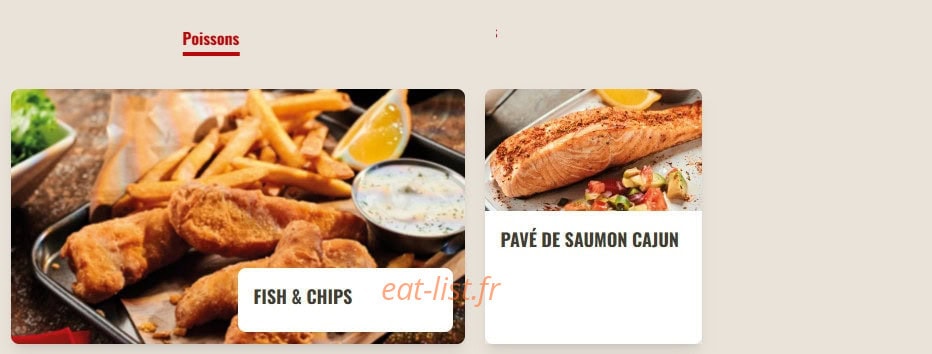 Carte et menu de Buffalo Grill à La Chapelle Saint Luc — Poissons
