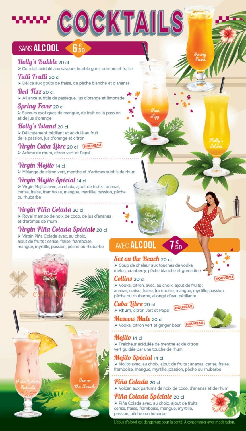 Holly's Diner — carte page 16