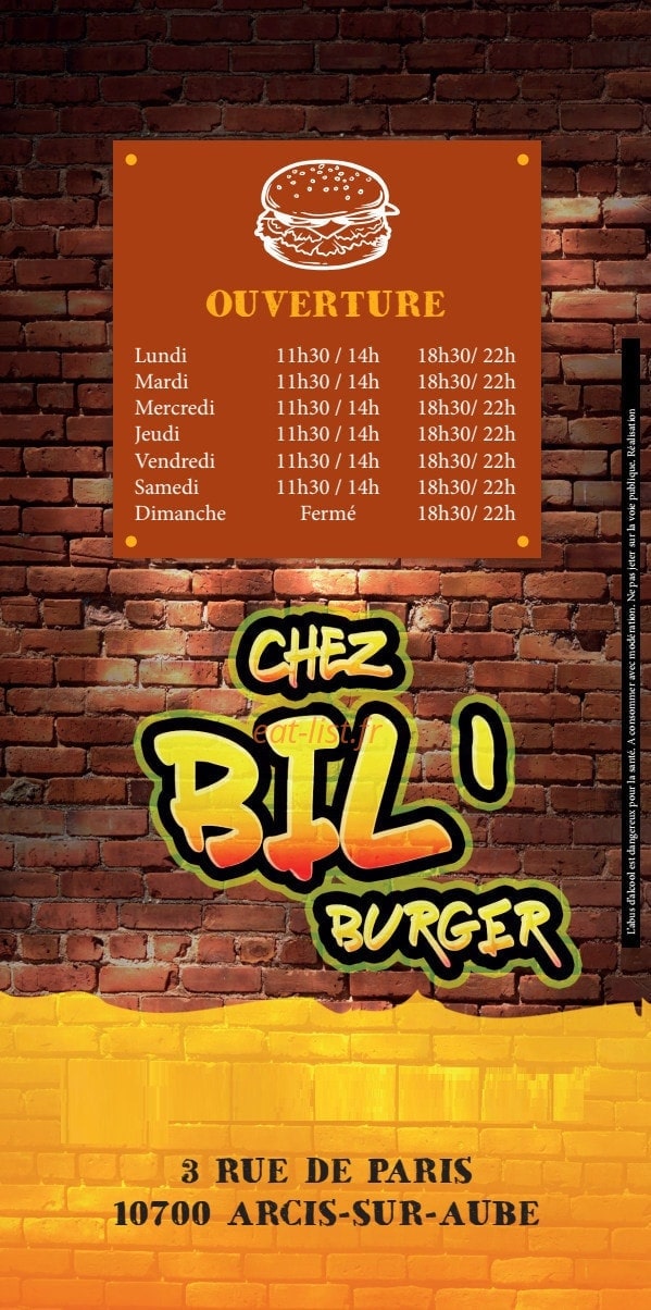 Chez Bil' burger — carte page 4