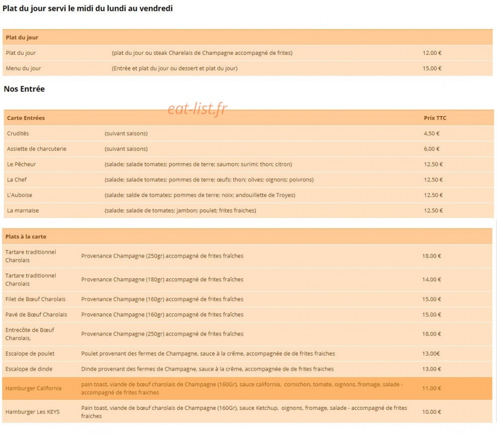 Pizz'lunch et diner — carte page 1
