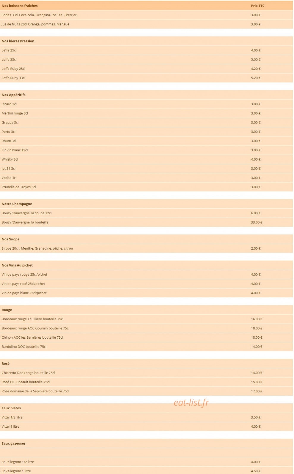 Pizz'lunch et diner — carte page 5