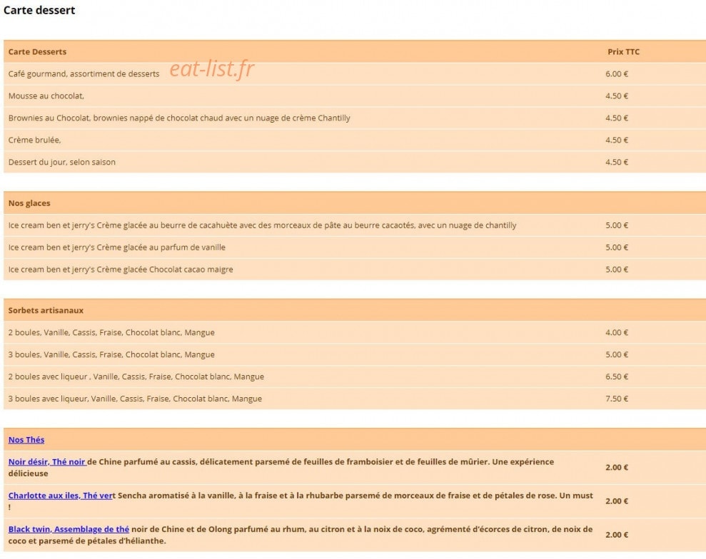 Pizz'lunch et diner — carte page 3