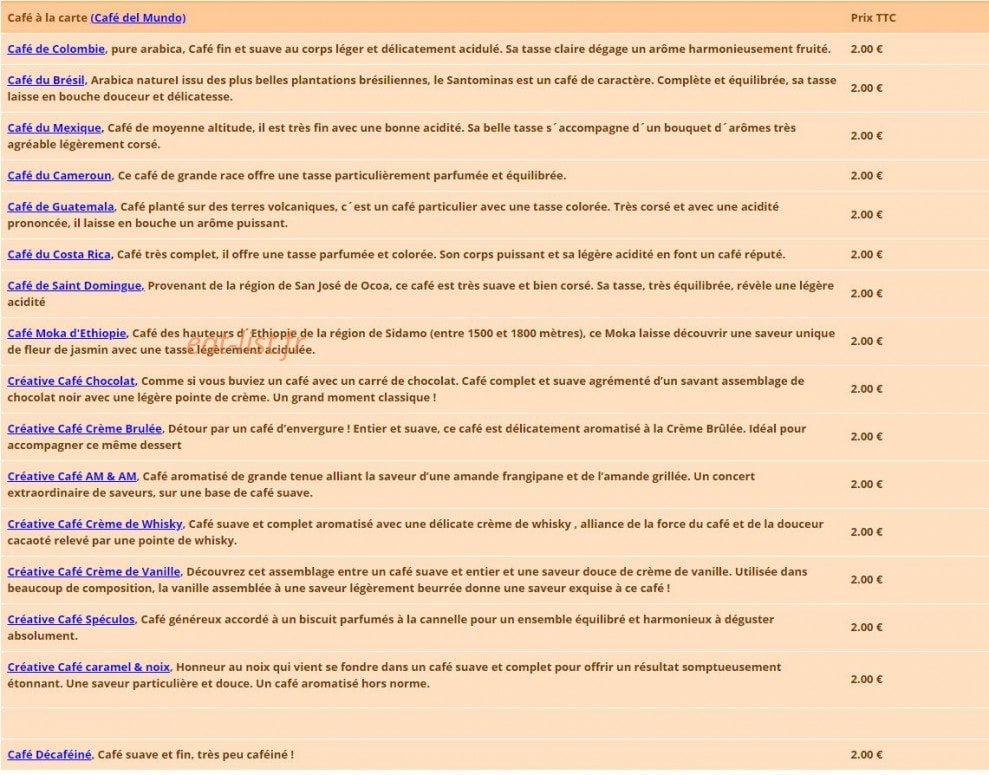 Pizz'lunch et diner — carte page 4