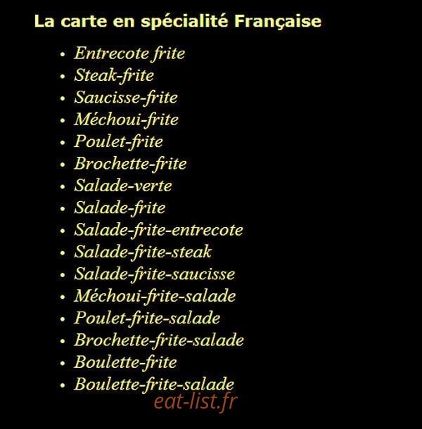 Restaurant Anzi — carte page 1