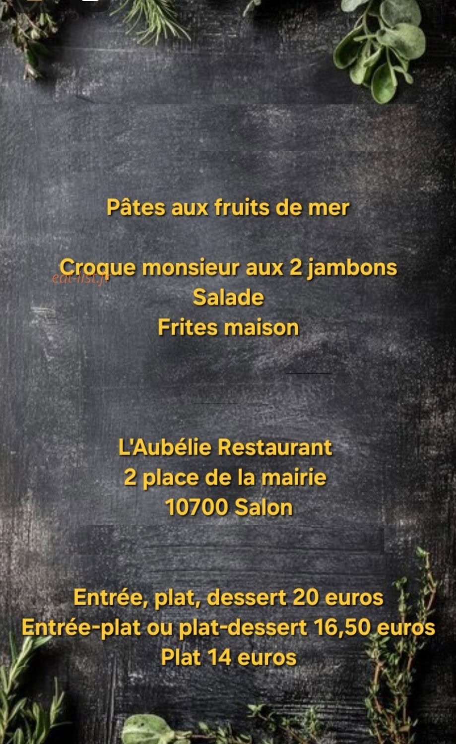L'Aubélie — carte page 1