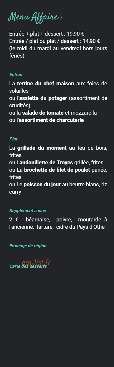 Le Pan de Bois — carte page 3