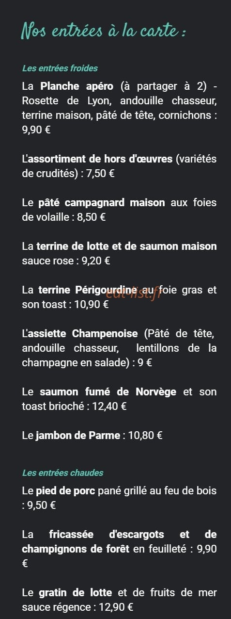 Le Pan de Bois — carte page 5