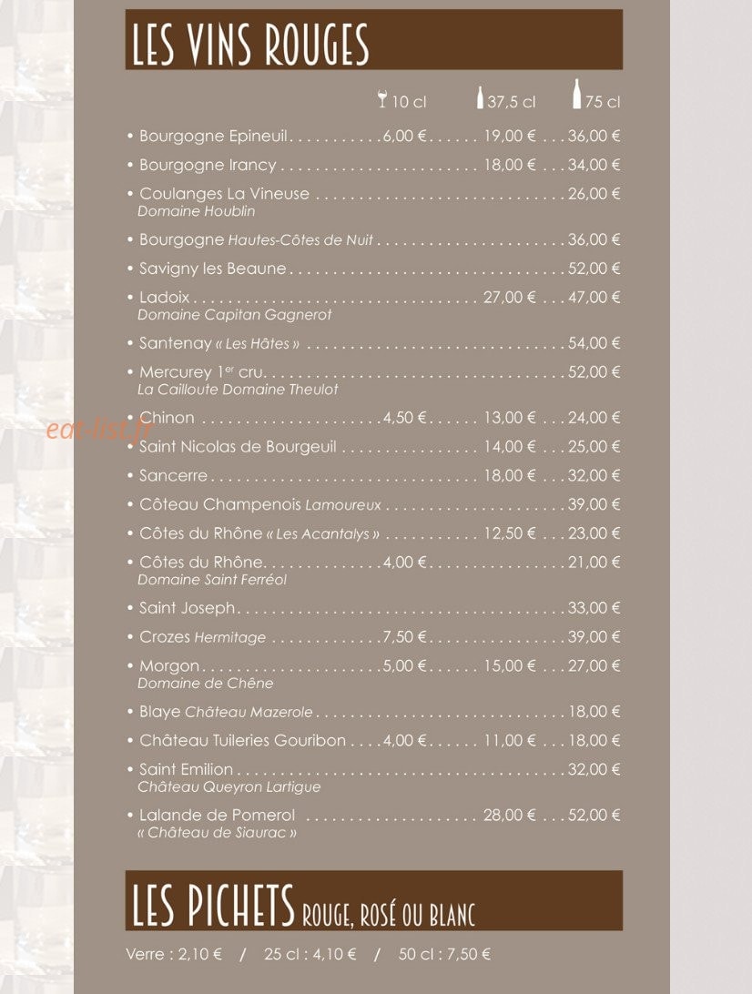 Brasserie de l'Horloge — carte page 3
