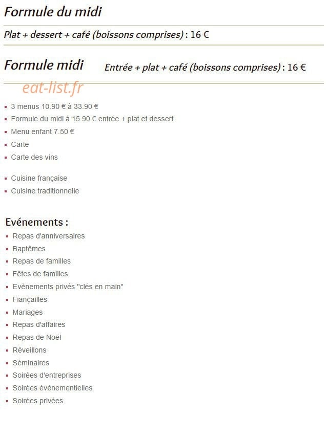 C' Restaurant — carte page 2