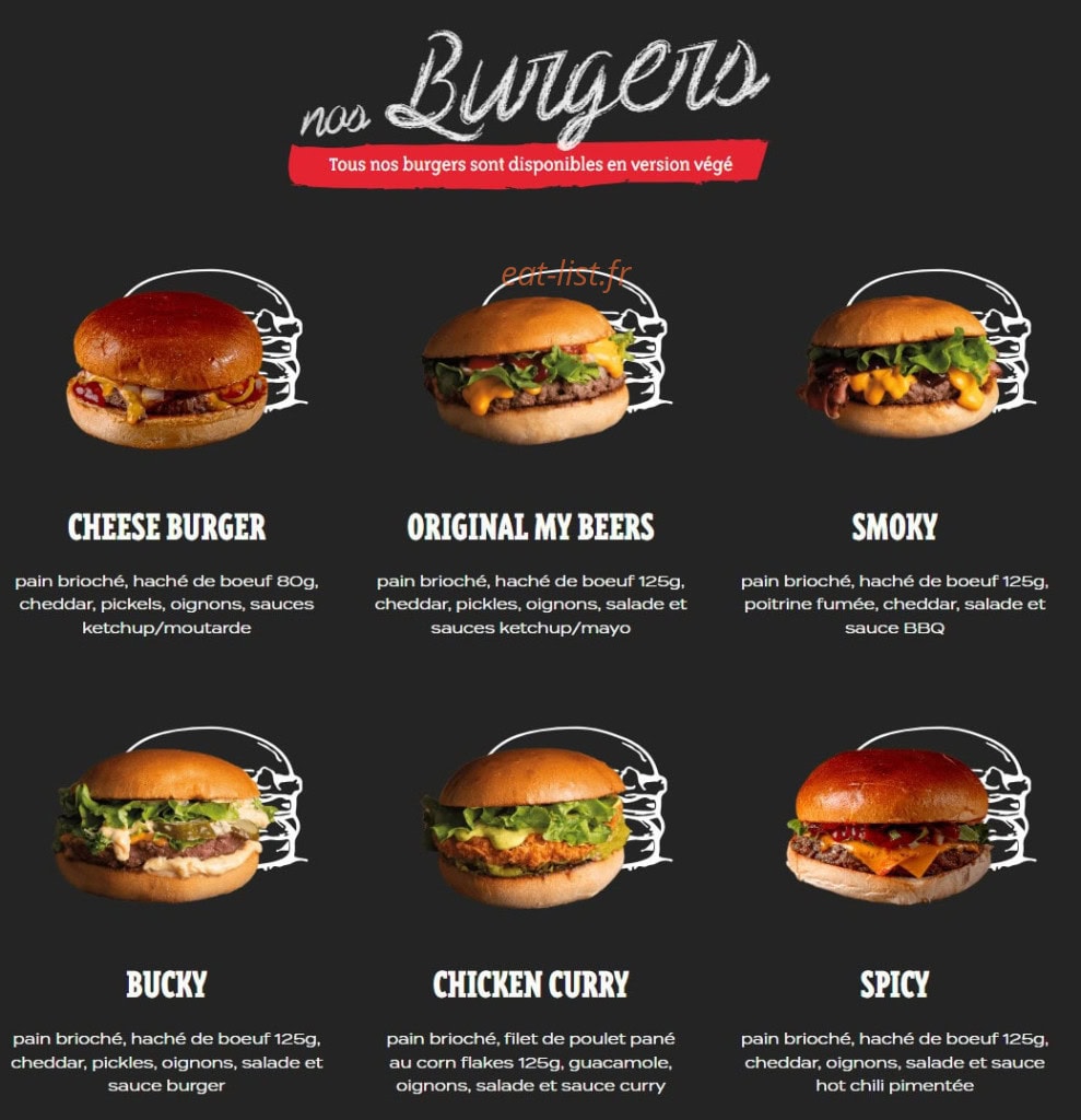 My Beers — carte page 1