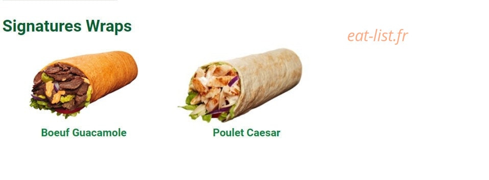Subway — carte page 2