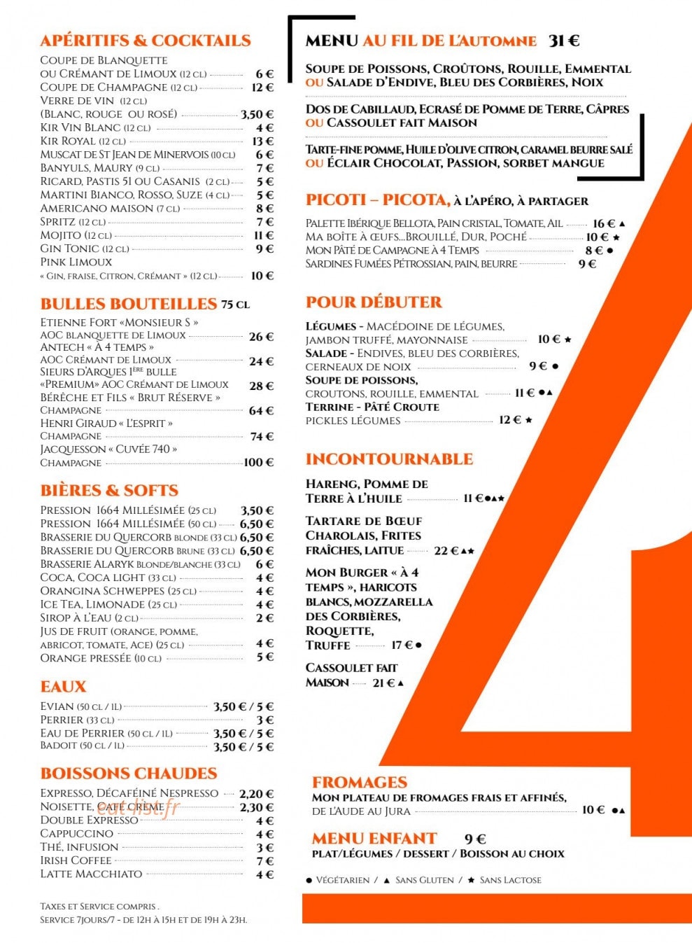 A Quatre Temps — carte page 1