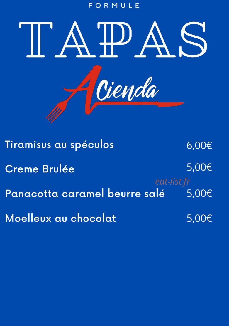 Acienda — carte page 3