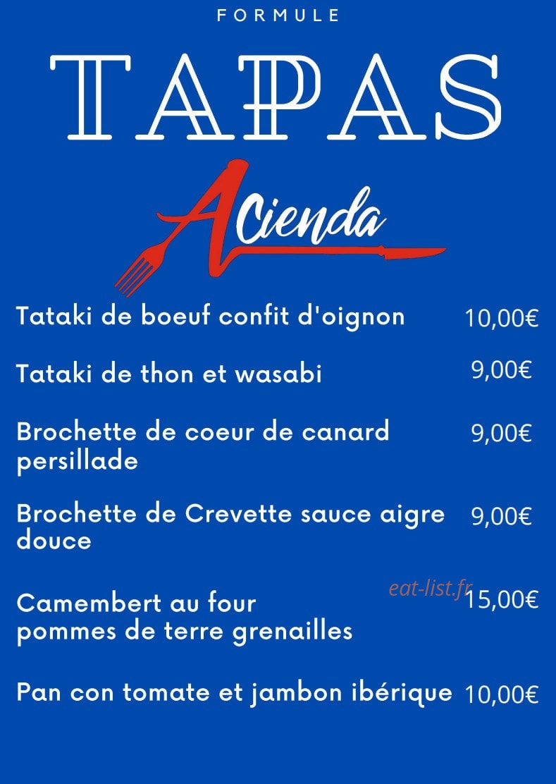 Acienda — carte page 2