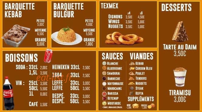 Alaturka Kebab — carte page 4