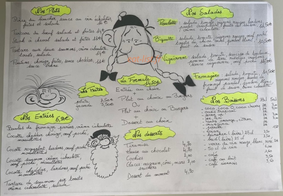 American Burger — carte page 1