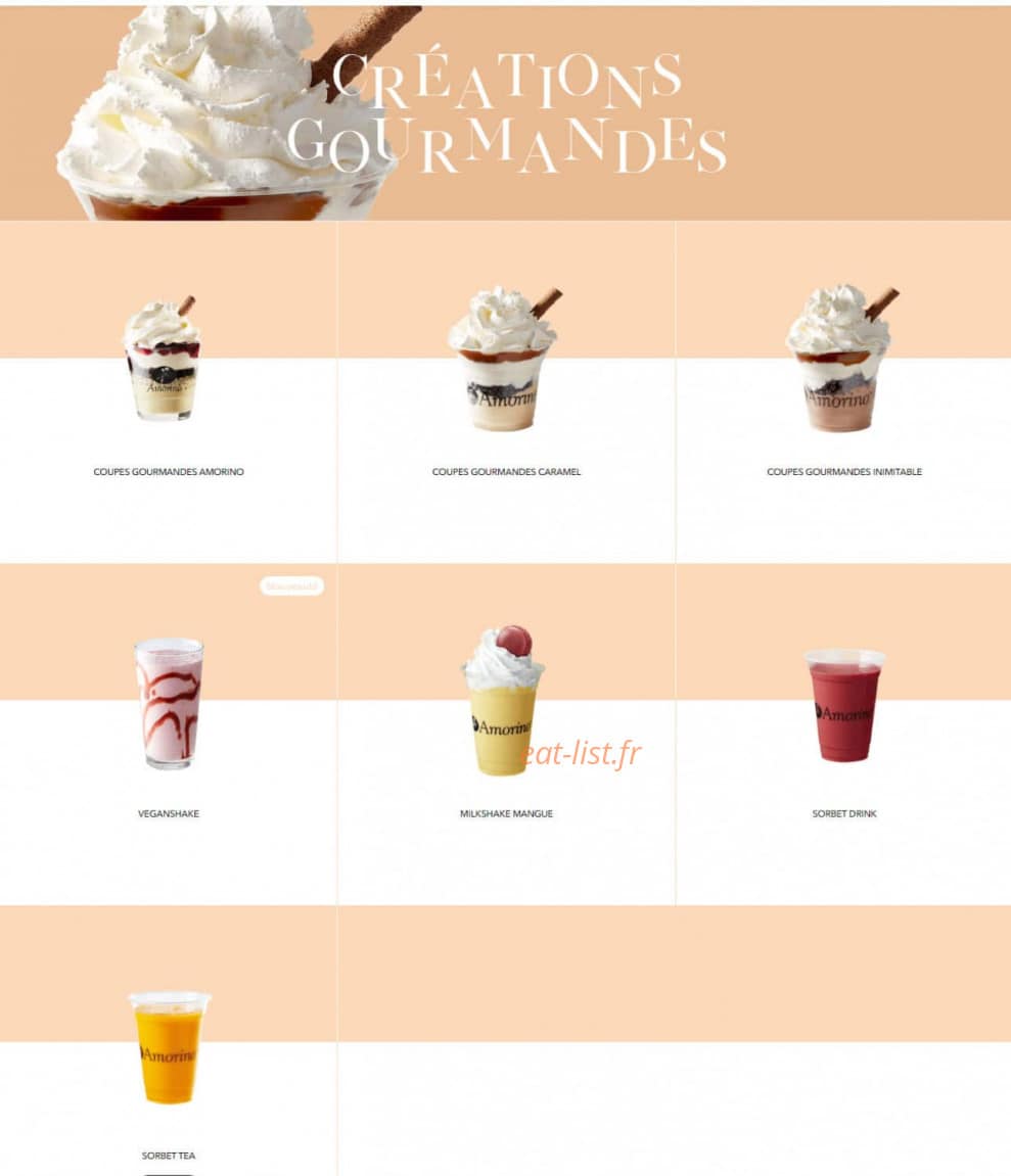 Amorino — carte page 9