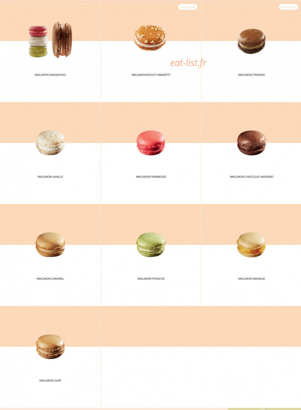 Amorino — carte page 10