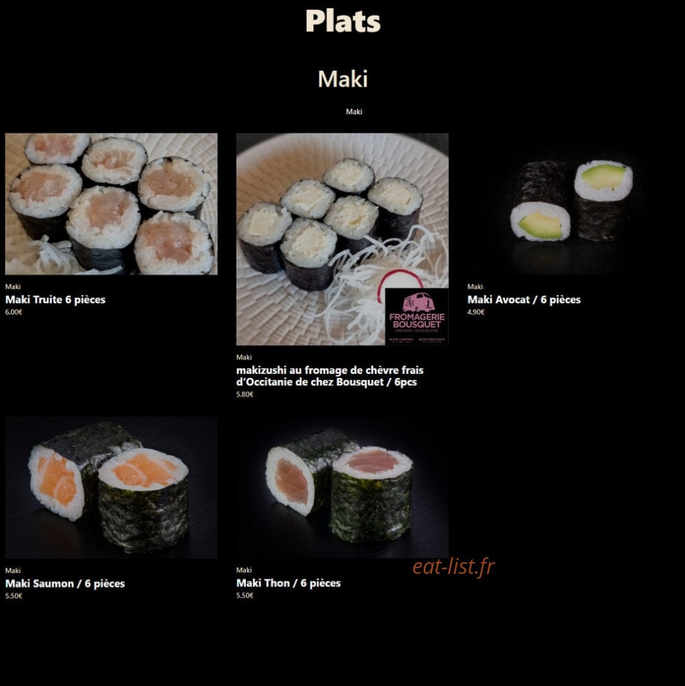 An Sushi — carte page 2