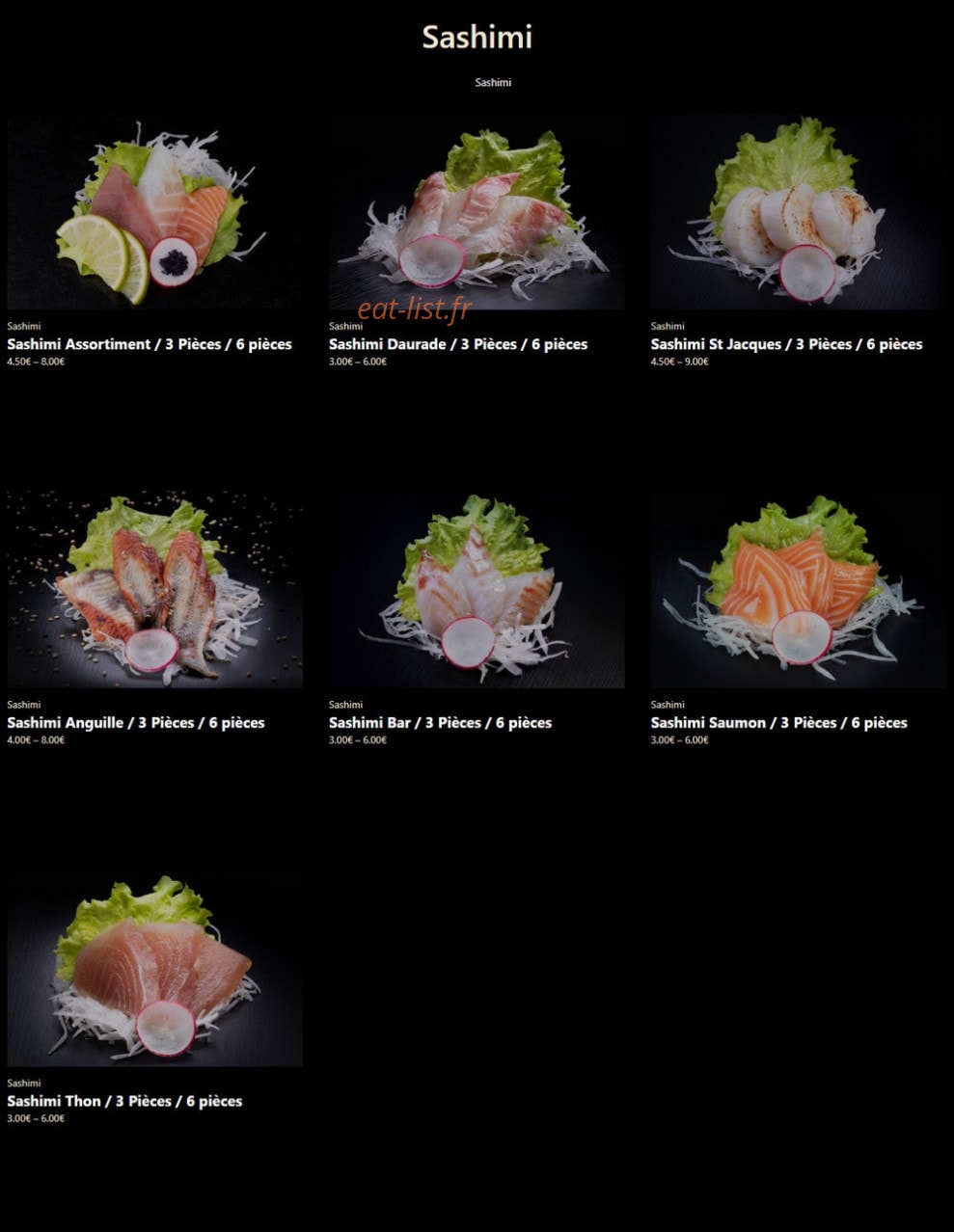An Sushi — carte page 3