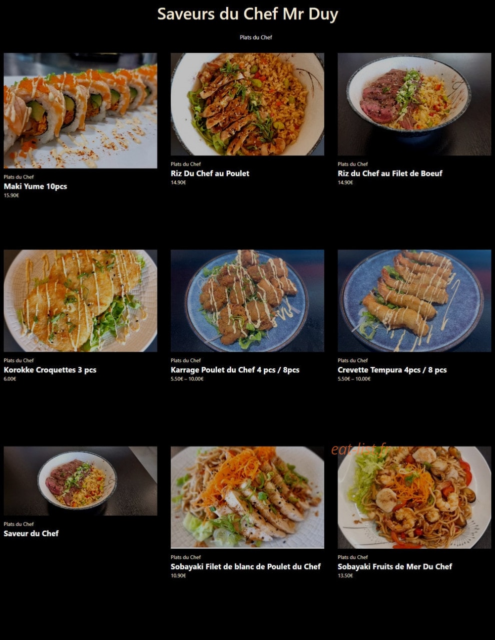 An Sushi — carte page 8