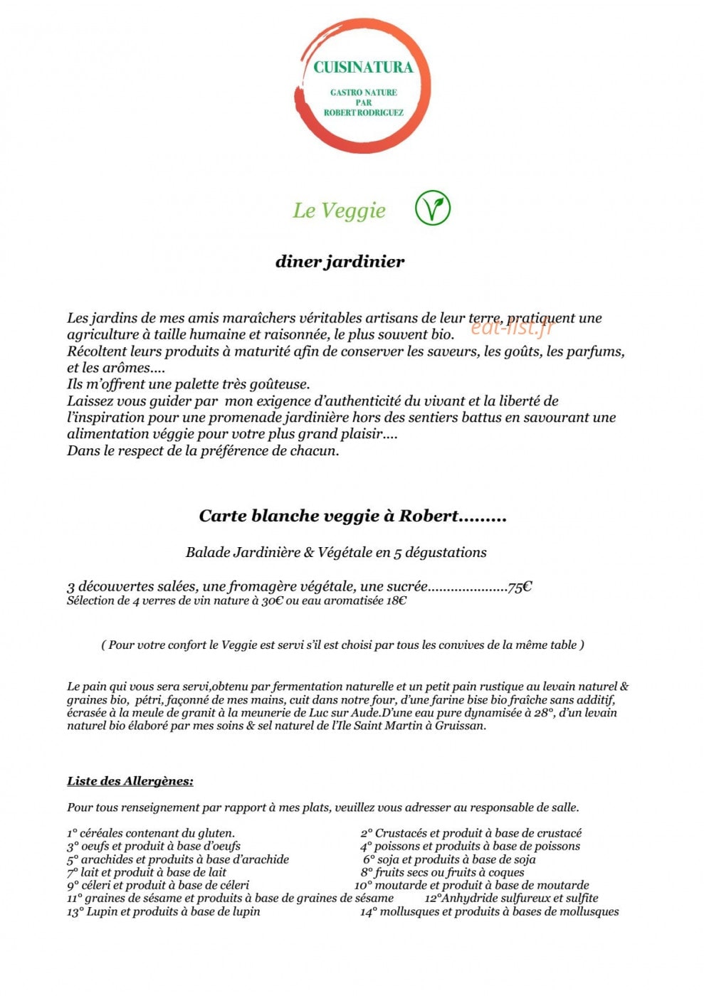 Artisan du Goût — carte page 2
