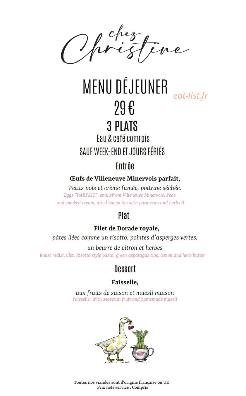 Chez Christine — carte page 3