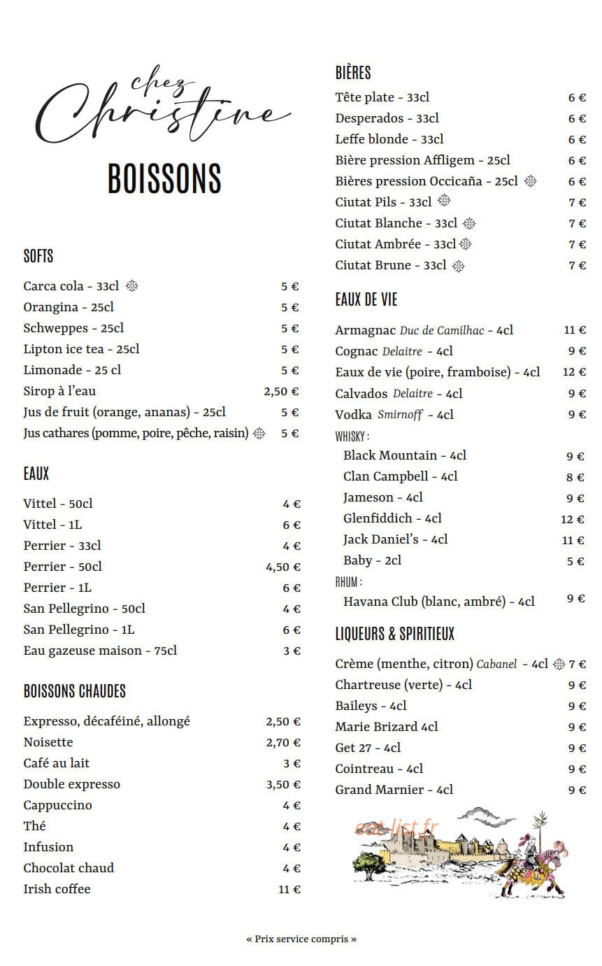 Chez Christine — carte page 6