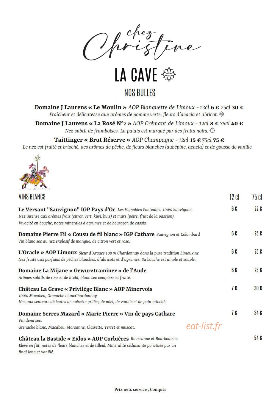 Chez Christine — carte page 8