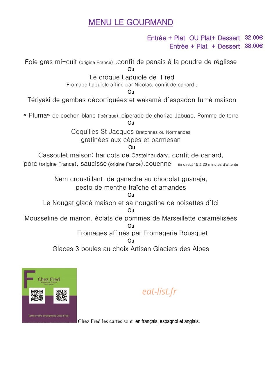 Chez fred — carte page 7