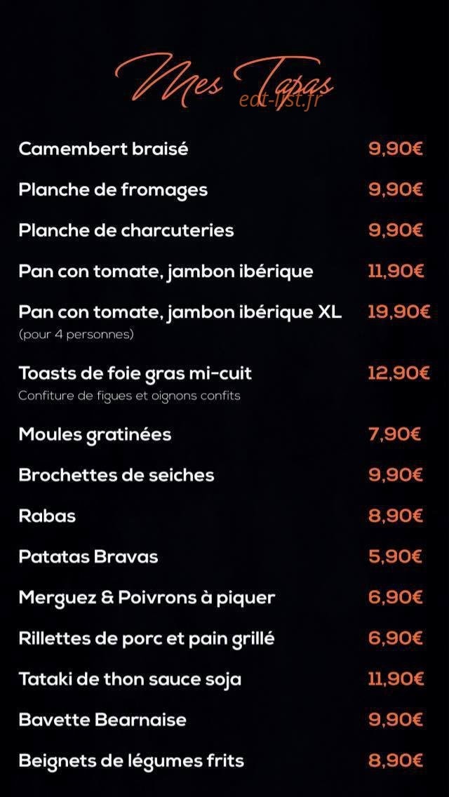 Chez Ju — carte page 1