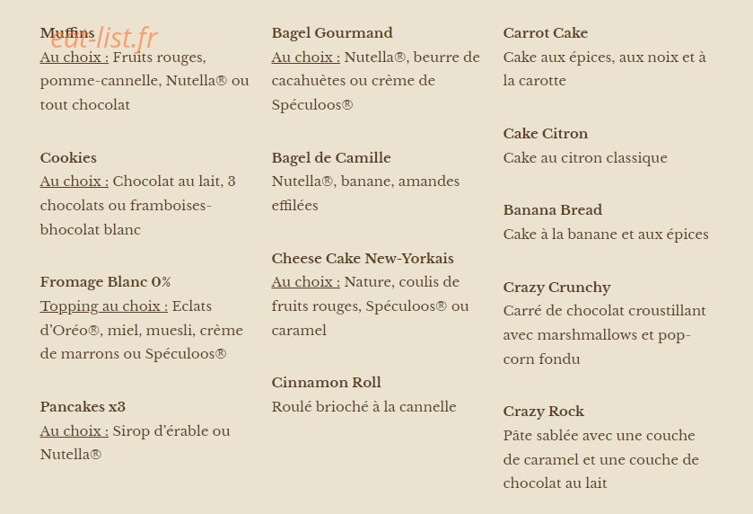 Green Bagel — carte page 8