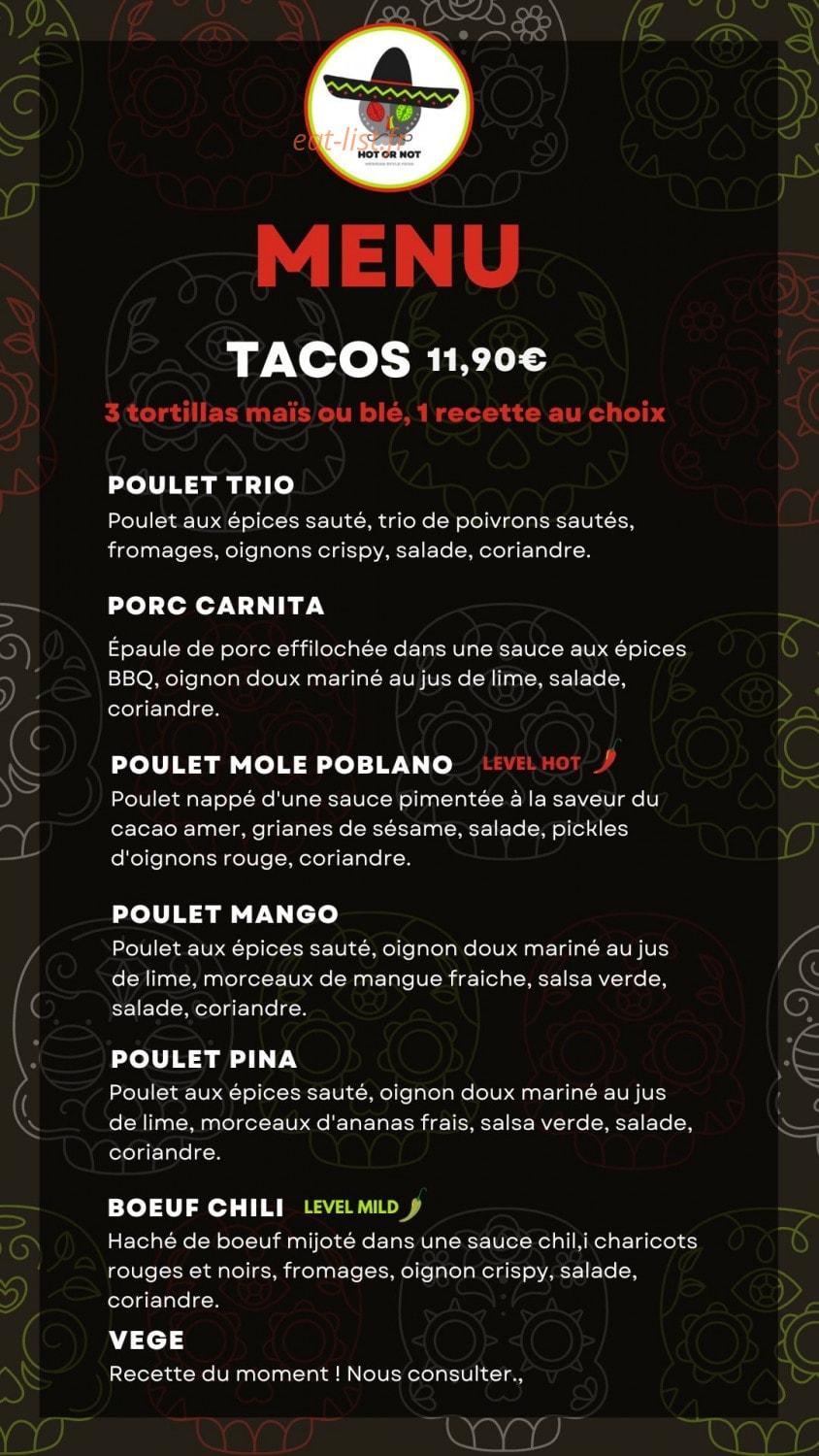 Hot or Not — carte page 2