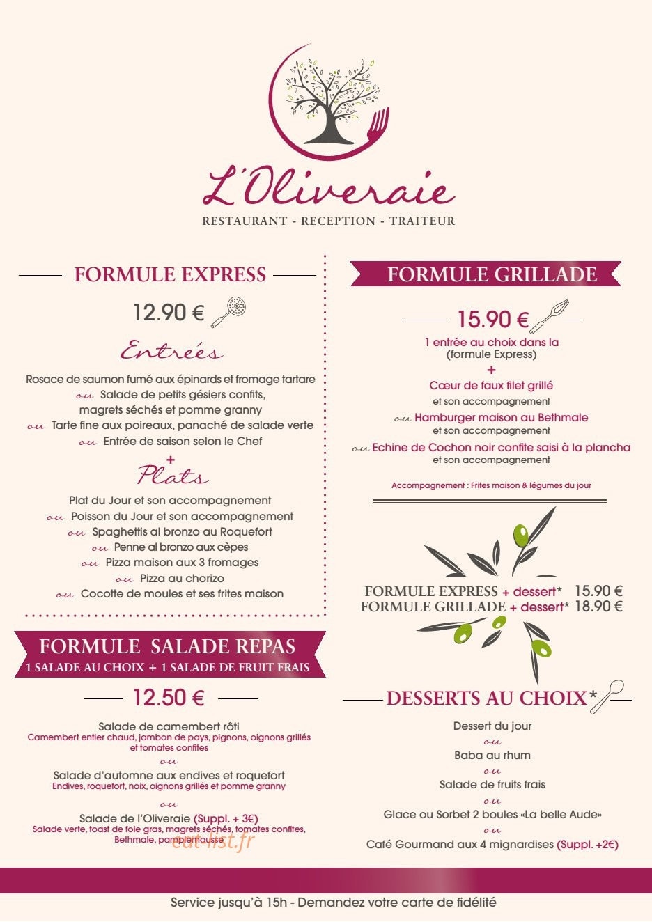 L’Oliveraie — carte page 3