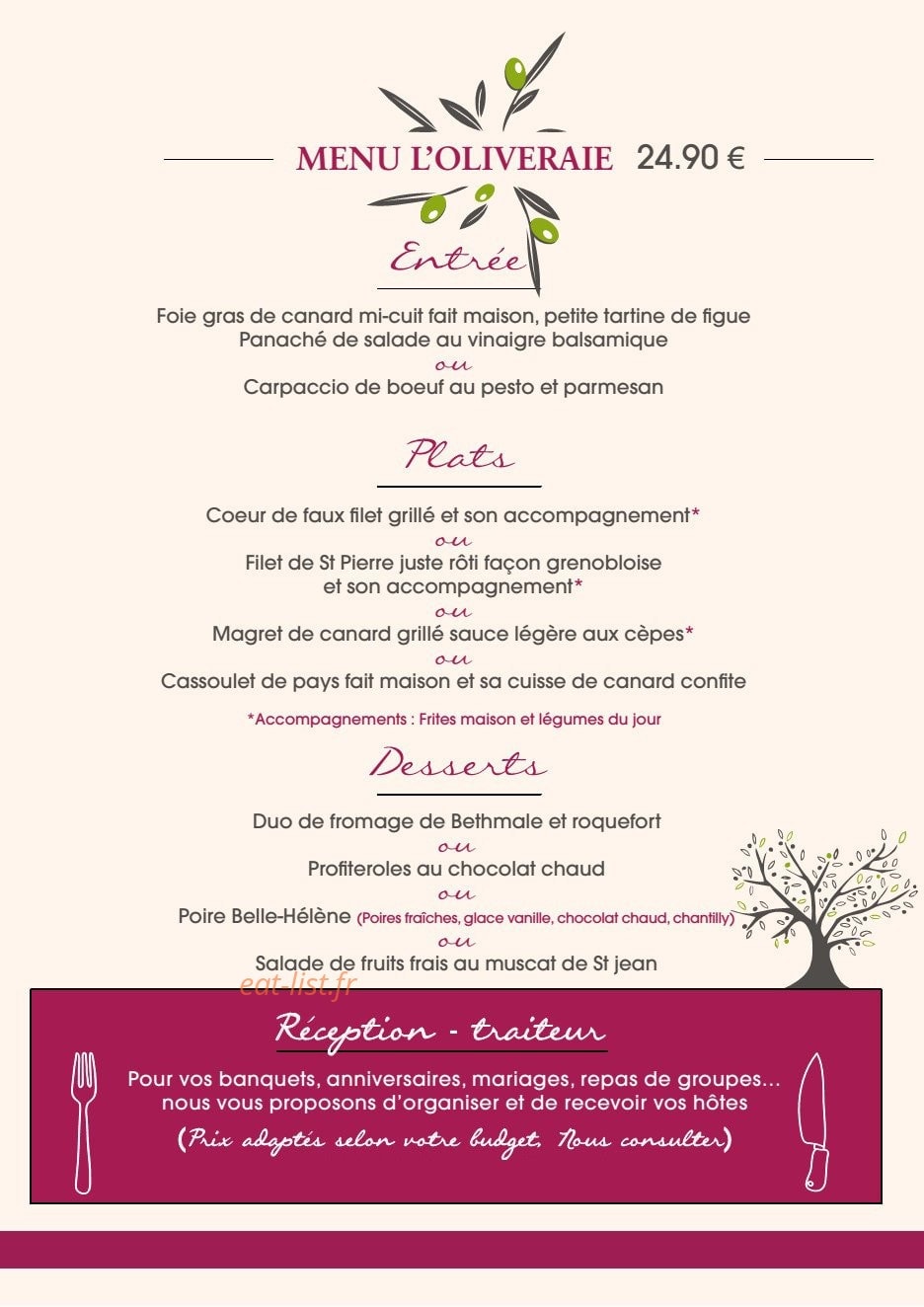 L’Oliveraie — carte page 4